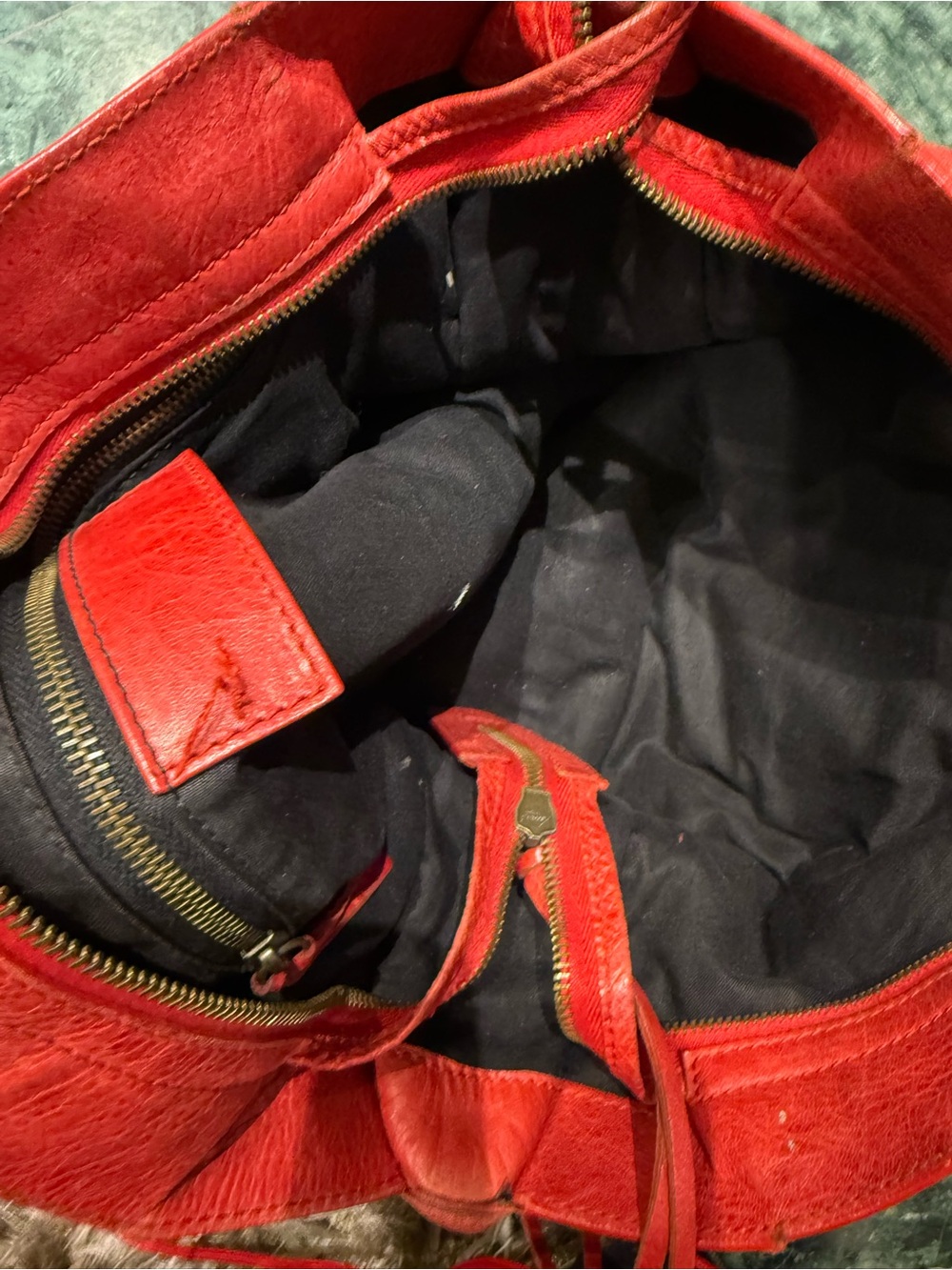 Authentic Balenciaga Red City Bag - Picture 8 of 9